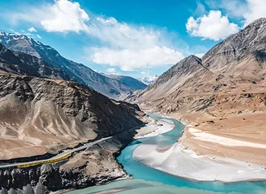 Confluence Indus Zanskar Rivers Leh Ladakh India